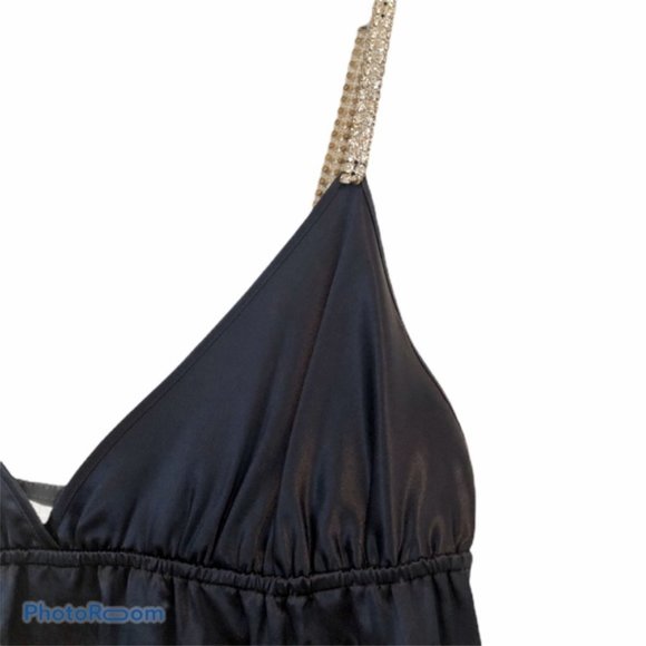 Laundry By  Design Navy  Silk Slip Dress SZ M - Picture 4 of 4